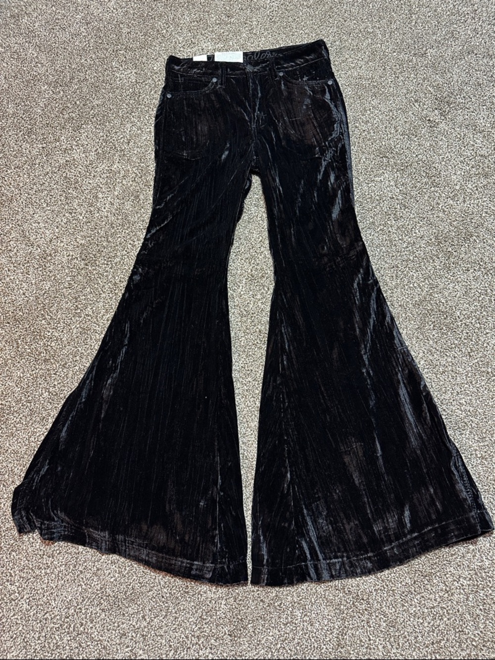 Black Velvet High-Flare Women’s Pants
